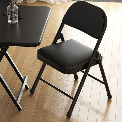 Silla de comedor plegable con respaldo cuadrado de acero inoxidable de simplicidad moderna para comedor 