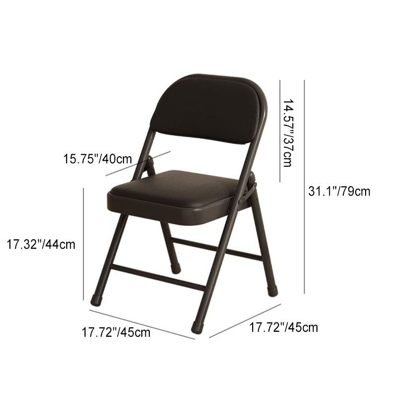 Silla de comedor plegable con respaldo cuadrado de acero inoxidable de simplicidad moderna para comedor 