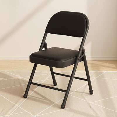 Silla de comedor plegable con respaldo cuadrado de acero inoxidable de simplicidad moderna para comedor 