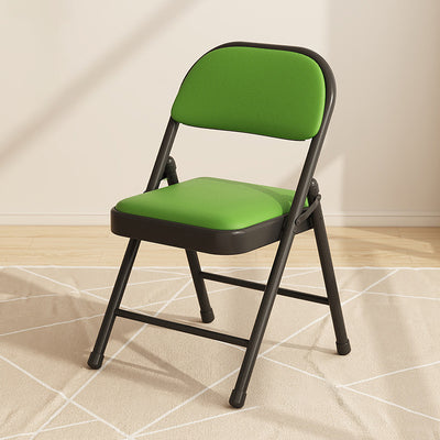 Silla de comedor plegable con respaldo cuadrado de acero inoxidable de simplicidad moderna para comedor 