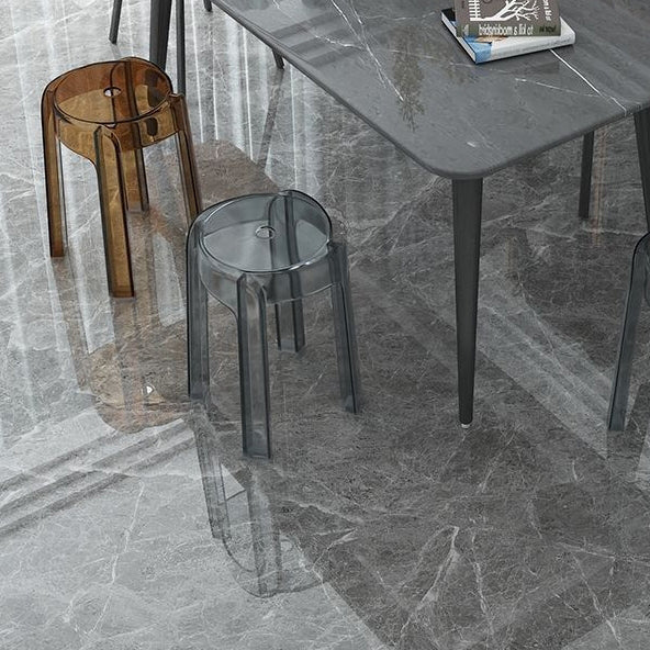Moderner, schlichter runder Acryl-Esszimmerstuhl für das Esszimmer 