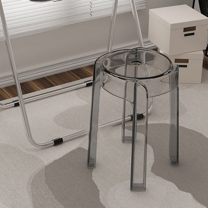 Silla de Comedor Redonda de Acrílico de Simplicidad Moderna para Comedor 