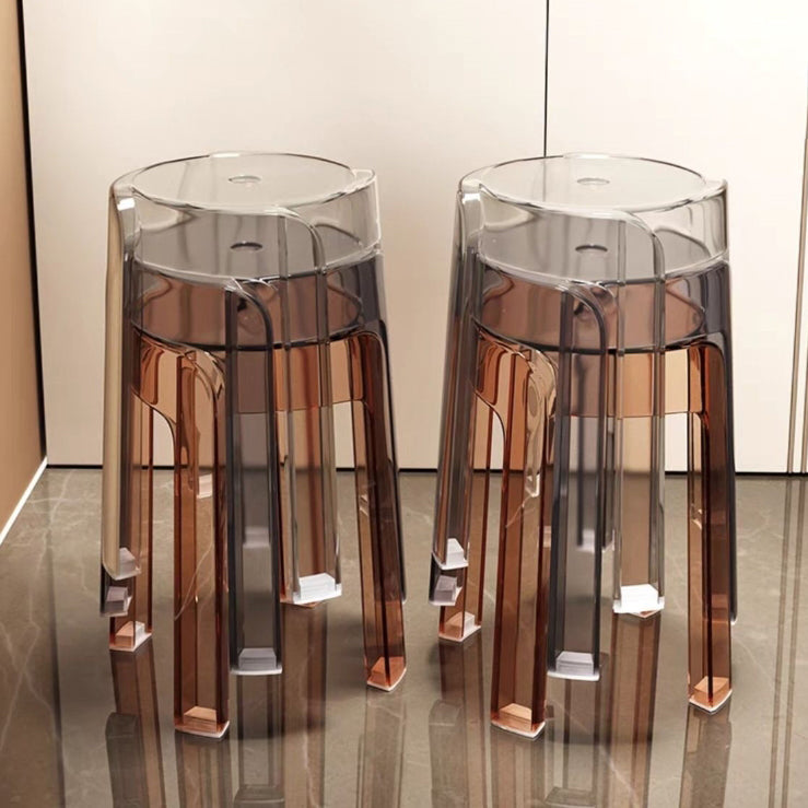 Moderner, schlichter runder Acryl-Esszimmerstuhl für das Esszimmer 