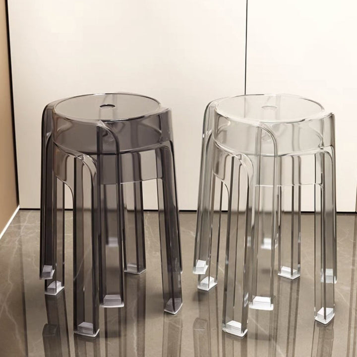 Moderner, schlichter runder Acryl-Esszimmerstuhl für das Esszimmer 