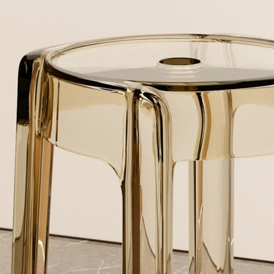 Silla de Comedor Redonda de Acrílico de Simplicidad Moderna para Comedor 