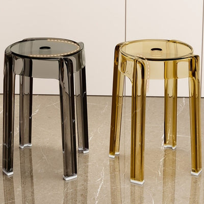 Silla de Comedor Redonda de Acrílico de Simplicidad Moderna para Comedor 
