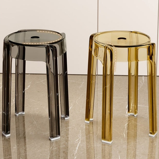 Silla de Comedor Redonda de Acrílico de Simplicidad Moderna para Comedor 