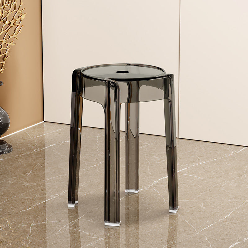 Silla de Comedor Redonda de Acrílico de Simplicidad Moderna para Comedor 