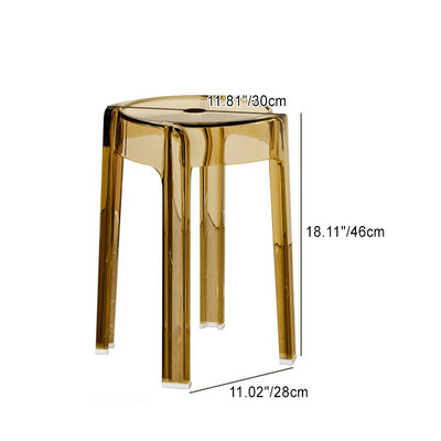 Silla de Comedor Redonda de Acrílico de Simplicidad Moderna para Comedor 
