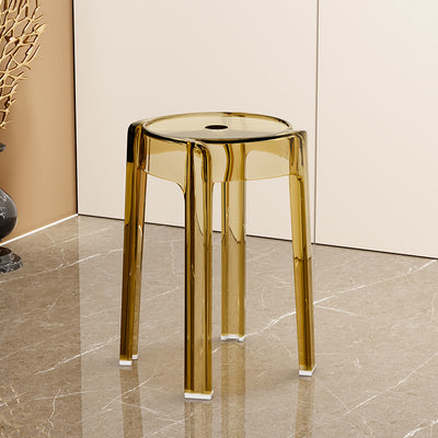 Silla de Comedor Redonda de Acrílico de Simplicidad Moderna para Comedor 