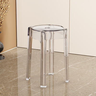 Silla de Comedor Redonda de Acrílico de Simplicidad Moderna para Comedor 
