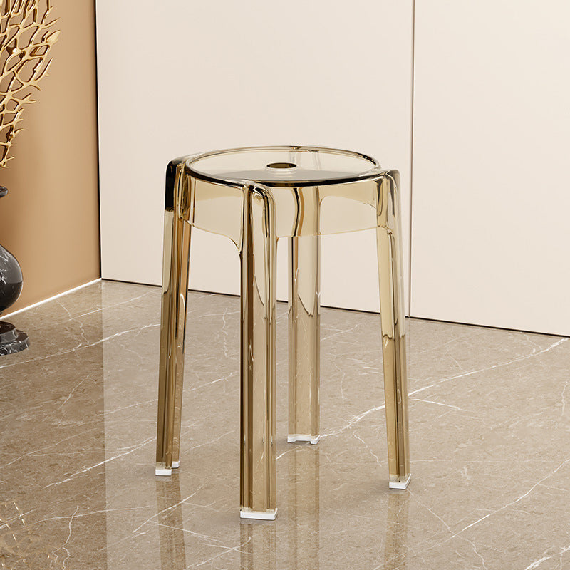 Silla de Comedor Redonda de Acrílico de Simplicidad Moderna para Comedor 