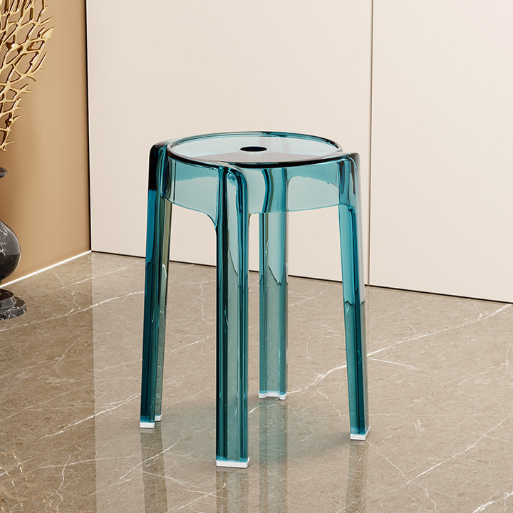 Moderner, schlichter runder Acryl-Esszimmerstuhl für das Esszimmer 