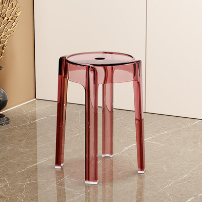 Silla de Comedor Redonda de Acrílico de Simplicidad Moderna para Comedor 
