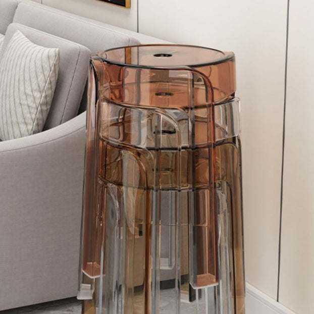 Silla de Comedor Redonda de Acrílico de Simplicidad Moderna para Comedor 