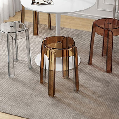 Silla de Comedor Redonda de Acrílico de Simplicidad Moderna para Comedor 