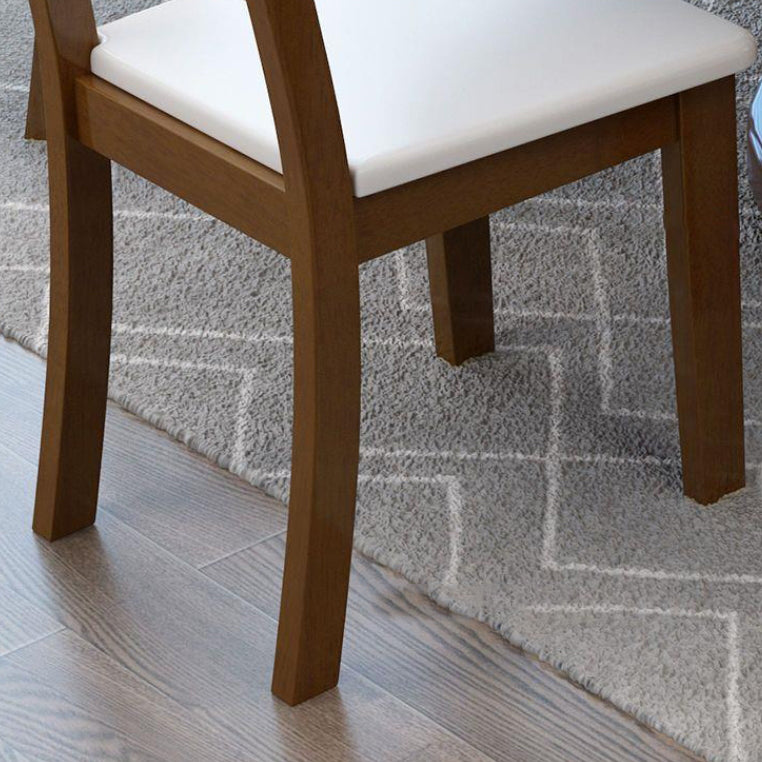 Respaldo rectangular de simplicidad moderna Silla de comedor de madera maciza Respaldo para comedor 