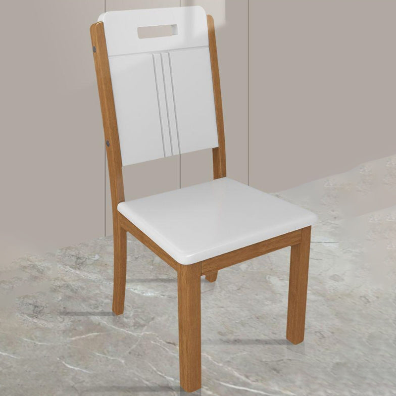 Respaldo rectangular de simplicidad moderna Silla de comedor de madera maciza Respaldo para comedor 