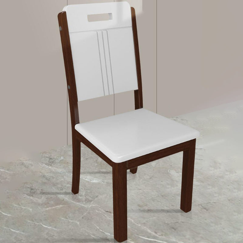 Respaldo rectangular de simplicidad moderna Silla de comedor de madera maciza Respaldo para comedor 