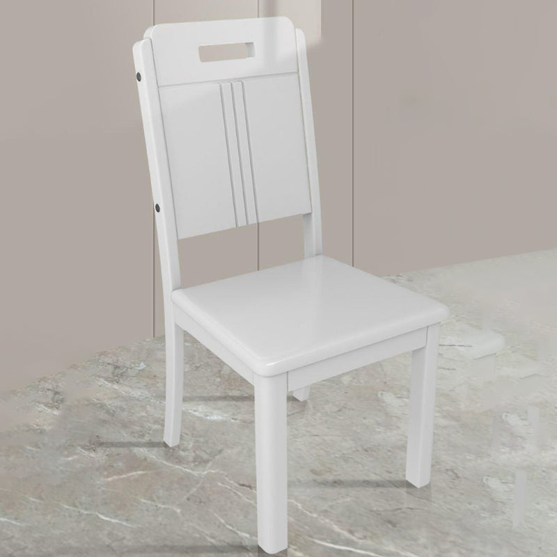 Respaldo rectangular de simplicidad moderna Silla de comedor de madera maciza Respaldo para comedor 