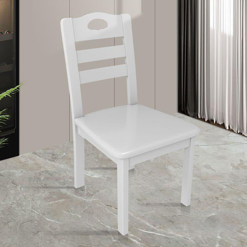 Respaldo rectangular de simplicidad moderna Silla de comedor de madera maciza Respaldo para comedor 