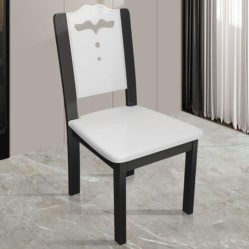 Respaldo rectangular de simplicidad moderna Silla de comedor de madera maciza Respaldo para comedor 