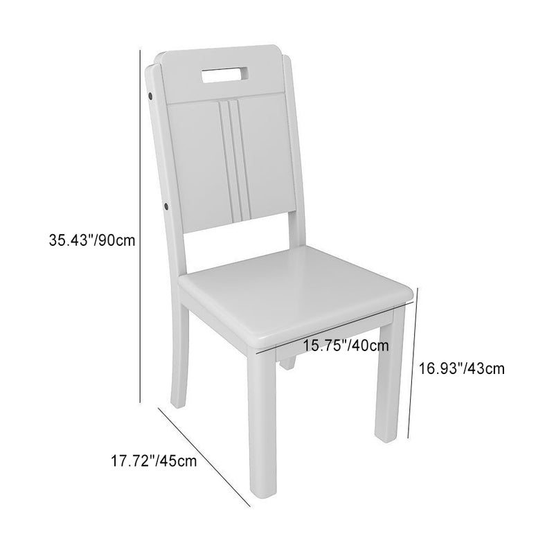 Respaldo rectangular de simplicidad moderna Silla de comedor de madera maciza Respaldo para comedor 