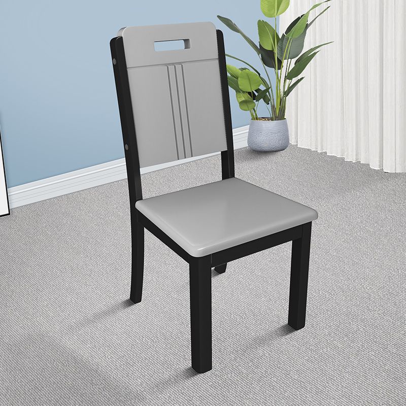 Respaldo rectangular de simplicidad moderna Silla de comedor de madera maciza Respaldo para comedor 