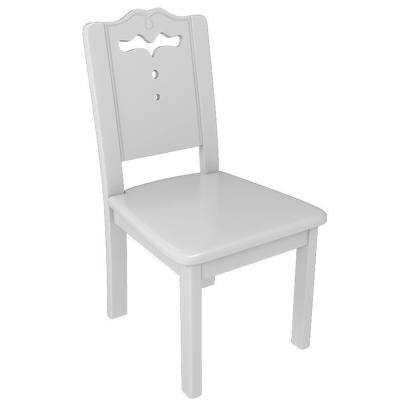 Respaldo rectangular de simplicidad moderna Silla de comedor de madera maciza Respaldo para comedor 