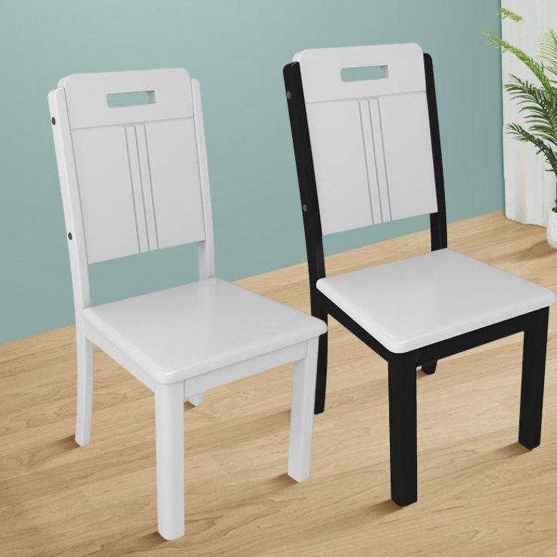 Respaldo rectangular de simplicidad moderna Silla de comedor de madera maciza Respaldo para comedor 