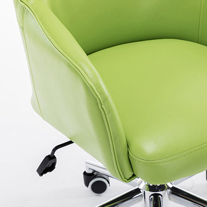 Moderner Luxus-Schreibtischstuhl aus quadratischem Leder und Aluminium mit Rückenlehne und Armlehne für das Home Office 