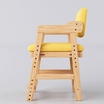 Taburete de tocador de madera maciza de alta resiliencia con respaldo y reposabrazos para dormitorio de simplicidad moderna 