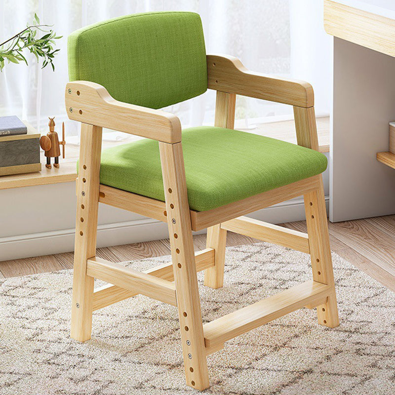 Taburete de tocador de madera maciza de alta resiliencia con respaldo y reposabrazos para dormitorio de simplicidad moderna 