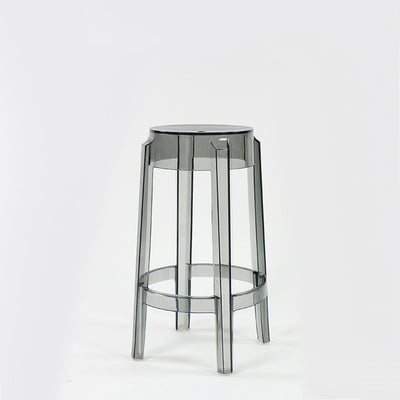 Modern Minimalist Round Plastic Bar Stool Footrest For Dining Room