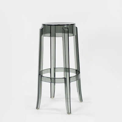 Modern Minimalist Round Plastic Bar Stool Footrest For Dining Room