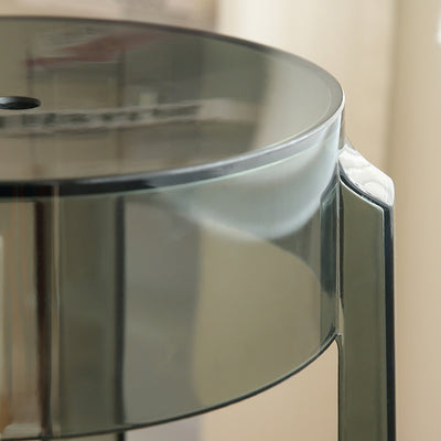 Modern Minimalist Round Plastic Bar Stool Footrest For Dining Room