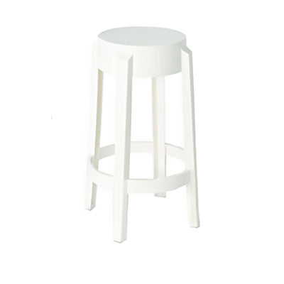 Modern Minimalist Round Plastic Bar Stool Footrest For Dining Room
