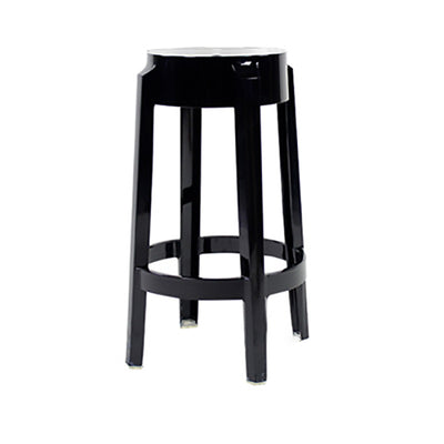 Modern Minimalist Round Plastic Bar Stool Footrest For Dining Room