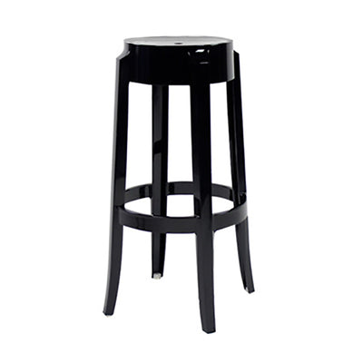 Modern Minimalist Round Plastic Bar Stool Footrest For Dining Room