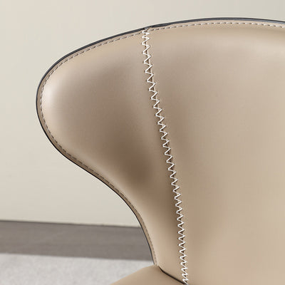 Modern Luxury Square Cushion Saddle Leather Carbon Steel Bar Stool Backrest For Dining Room