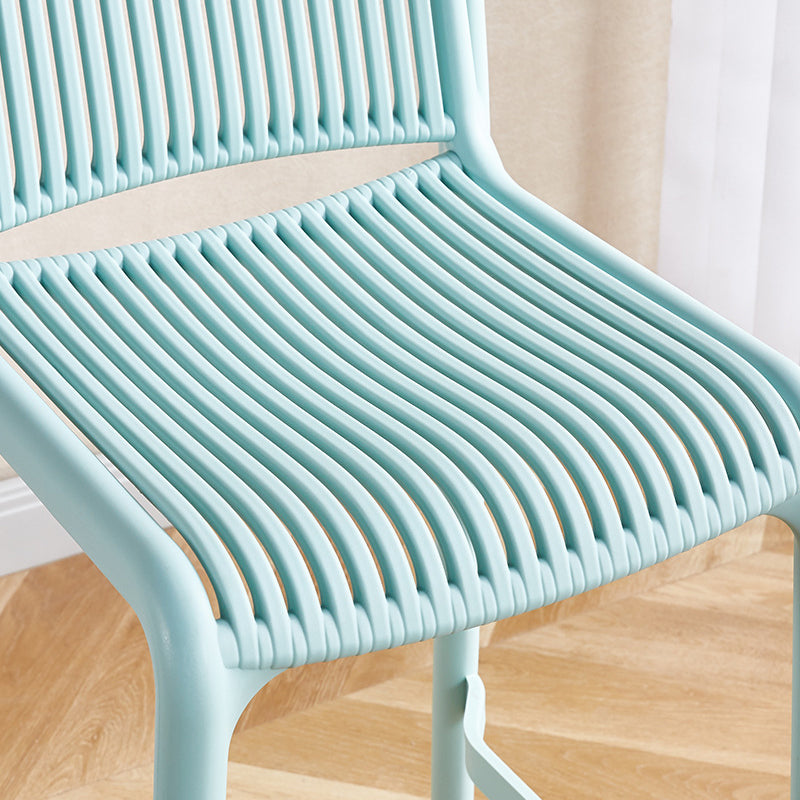 Taburete de Bar Cuadrado Moderno Minimalista de Plástico con Respaldo para Cocina 