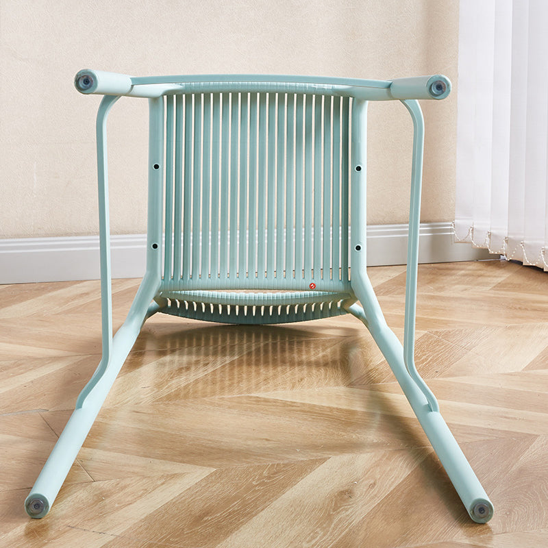 Taburete de Bar Cuadrado Moderno Minimalista de Plástico con Respaldo para Cocina 