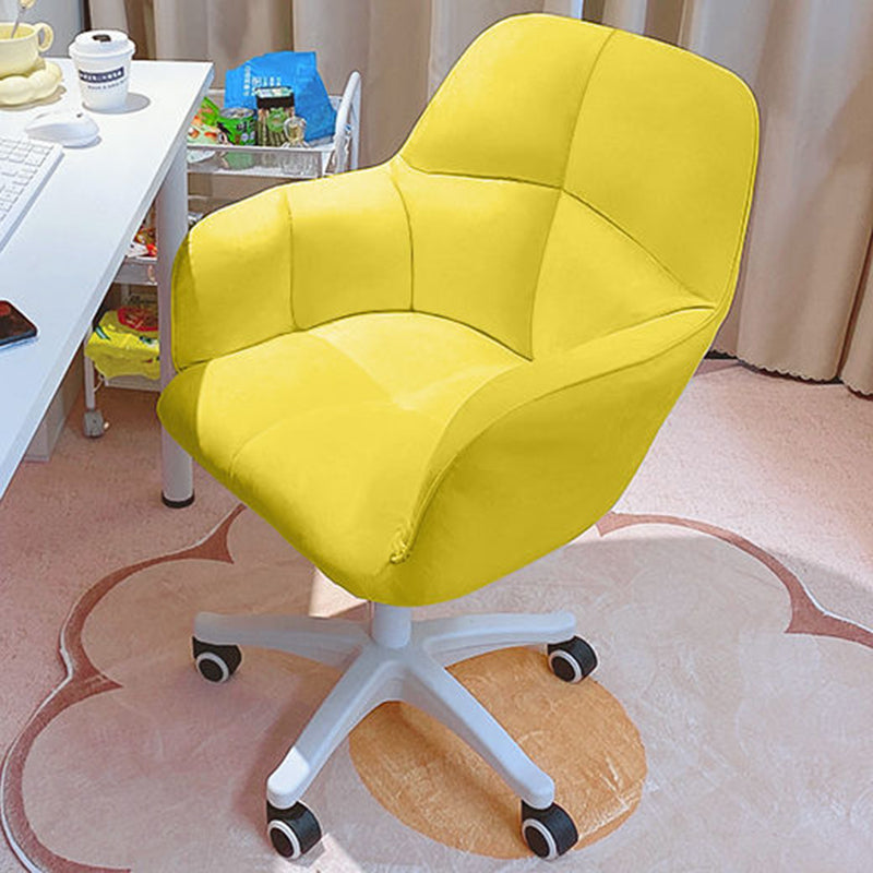 Contemporary Luxury Square Cushion Golden Velvet Nylon Desk Chair Backrest For Home Office