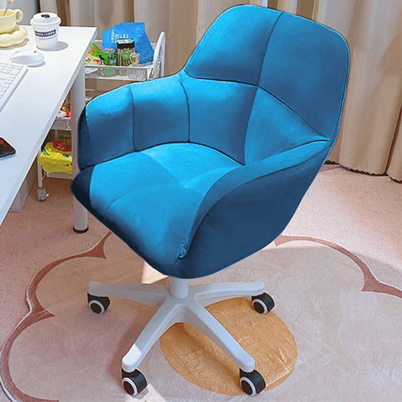 Contemporary Luxury Square Cushion Golden Velvet Nylon Desk Chair Backrest For Home Office