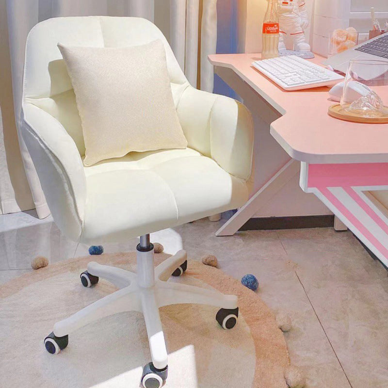 Contemporary Luxury Square Cushion Golden Velvet Nylon Desk Chair Backrest For Home Office