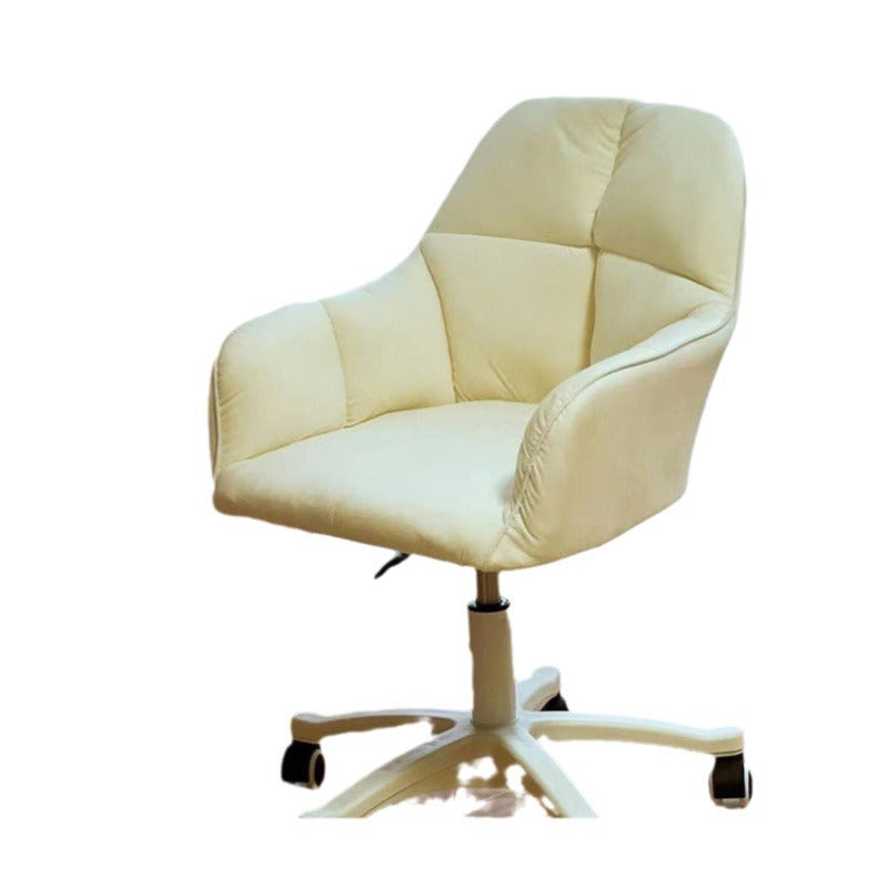 Contemporary Luxury Square Cushion Golden Velvet Nylon Desk Chair Backrest For Home Office