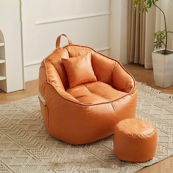 Dossier de chaise d'appoint en tissu technique rond scandinave contemporain pour salon 