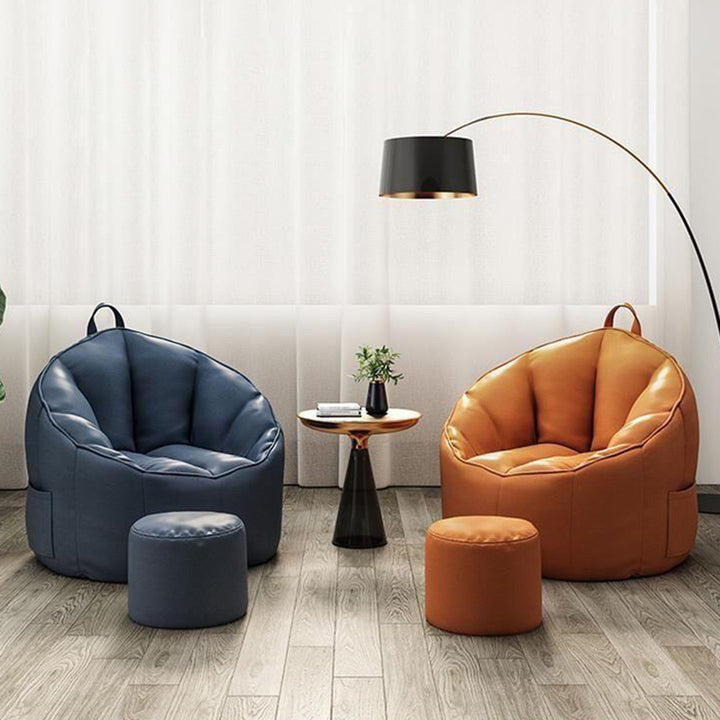 Dossier de chaise d'appoint en tissu technique rond scandinave contemporain pour salon 