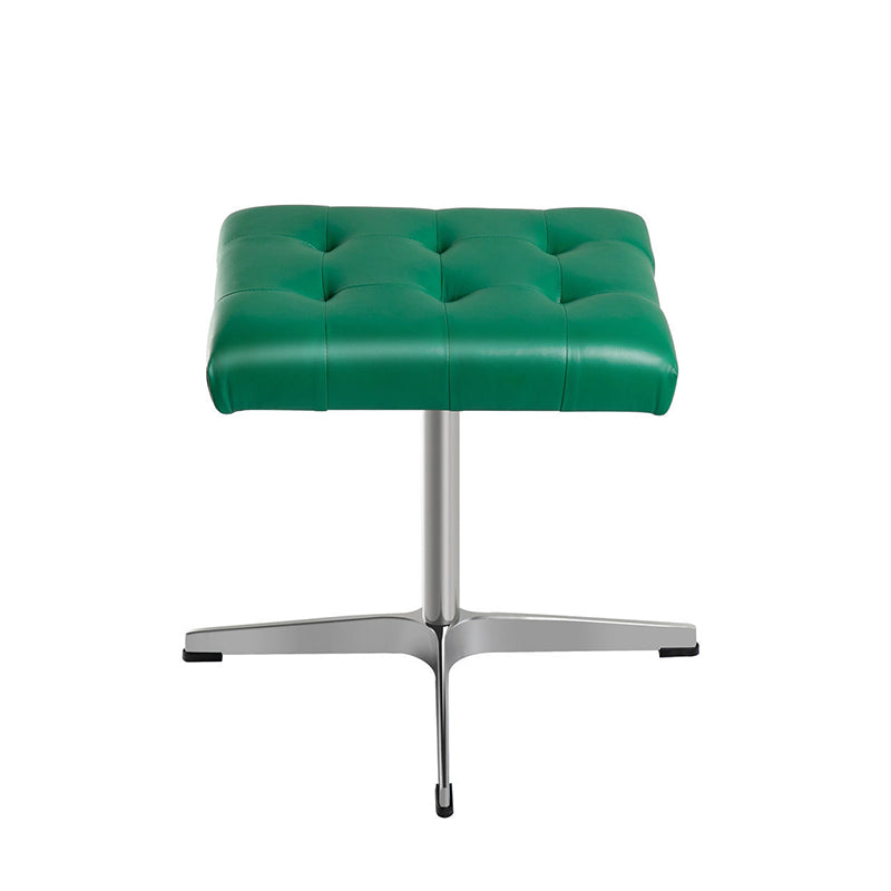 Traditional European Rectangular Leather Stainless Steel Aluminum Vanity Stool For Bedroom