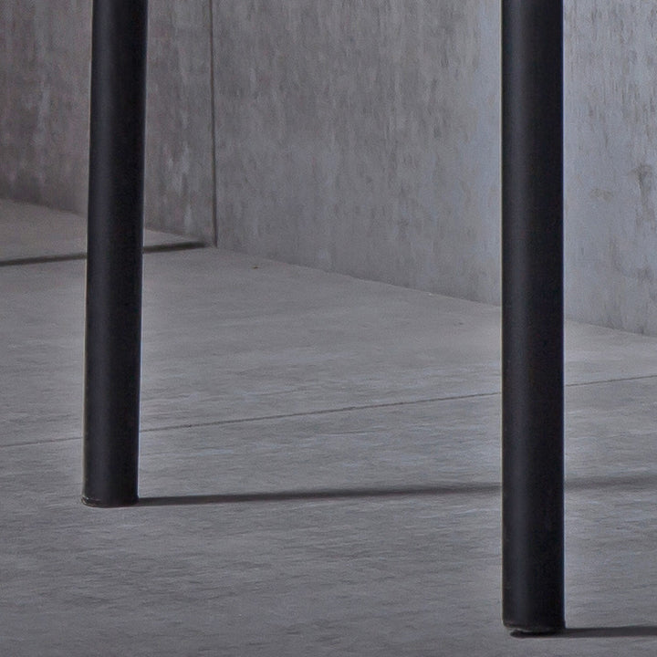 Tabouret de bar carré industriel contemporain en cuir PU avec dossier en fer pour salle à manger 